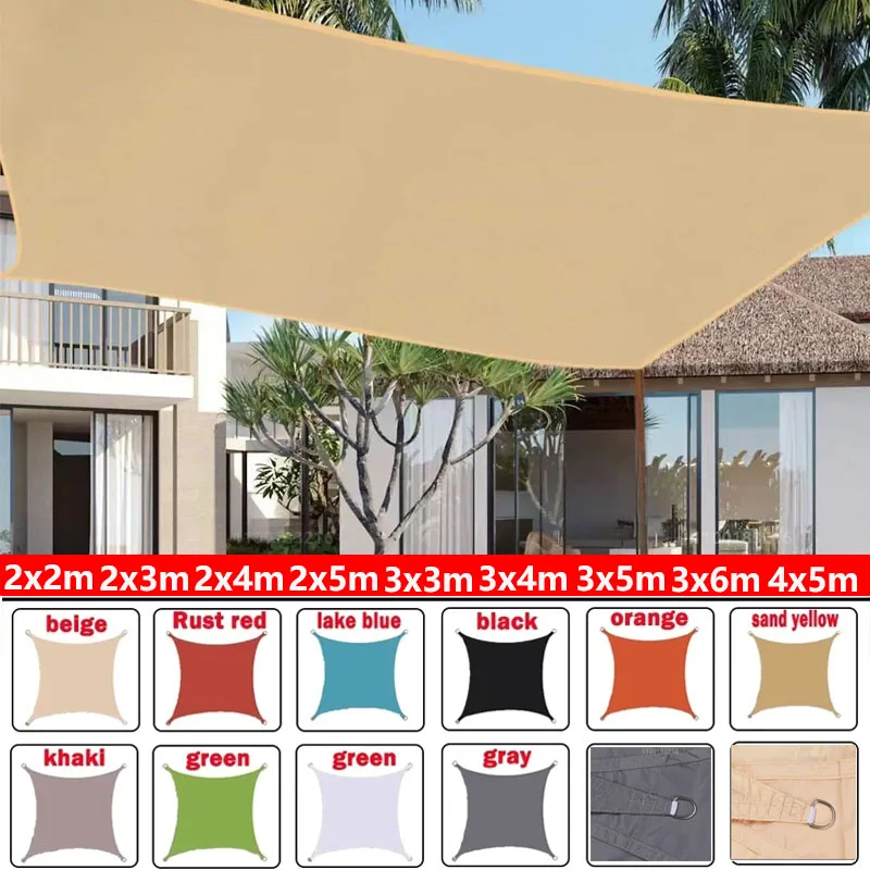 300Dwaterproof awning Shade sail for outdoor garden, beach, camping, patio, swimming pool, awning, tent, sunshade.11 Colors