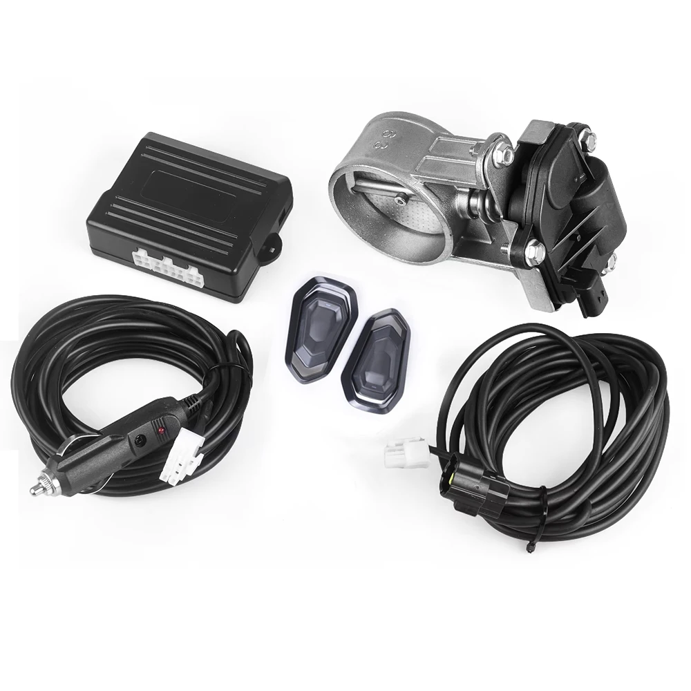 

NEW Remote！Car Exhaust Pipe Electronic Valve Kit Universal Multi-angle Mode 51/60/63/70/76MM Controller Device Remote Kit 2PIN