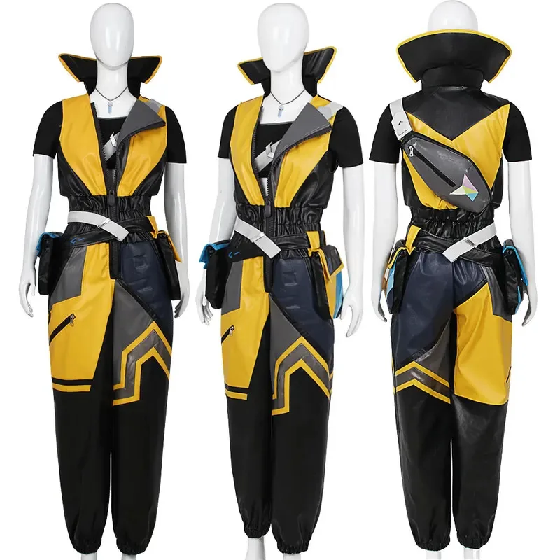 

Новый костюм для косплея Valorant Game, комбинезон Waylay, рюкзак, ожерелье, одежда для взрослых для женщин и мужчин x;2,f;5.n;