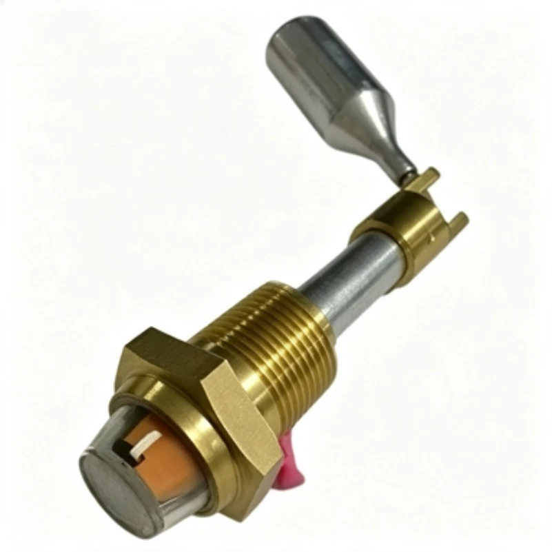 Screw air compressor floating ball oil level gauge brass thread oil sight glass liquid level indicator