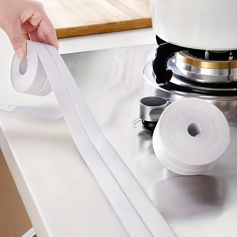 Self Adhesive Sealing Strips for Kitchen and Bathroom Gaps, Moisture-proof Stickers for Toilet, Stove, and Bathroom Wall Corners