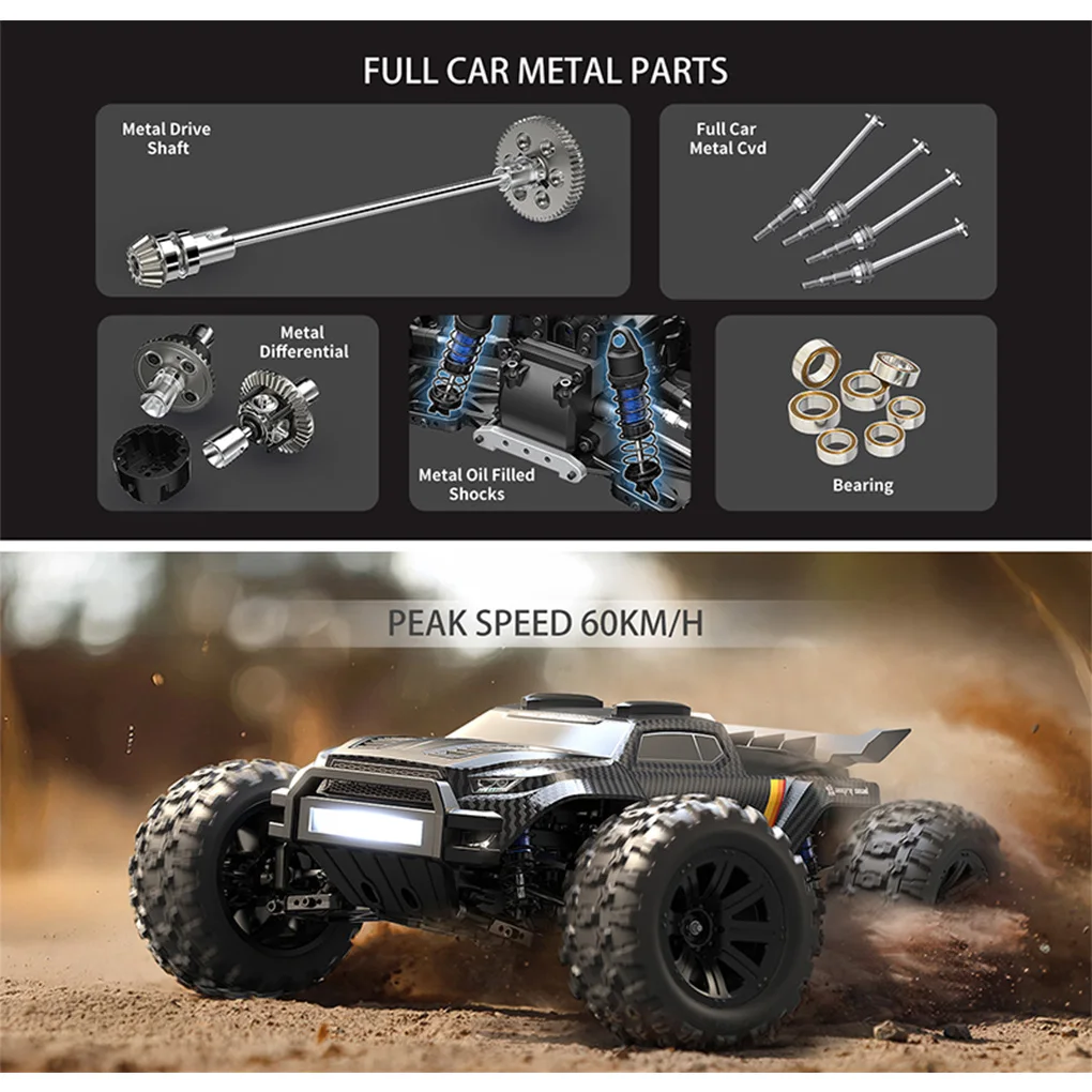 Новый 1/12 MJX HYPER GO 12212, бесщеточный двигатель, металлическая подвеска, внедорожник, игрушка с дистанционным управлением, 58 км/ч, высокоскоростной подарок для мальчика