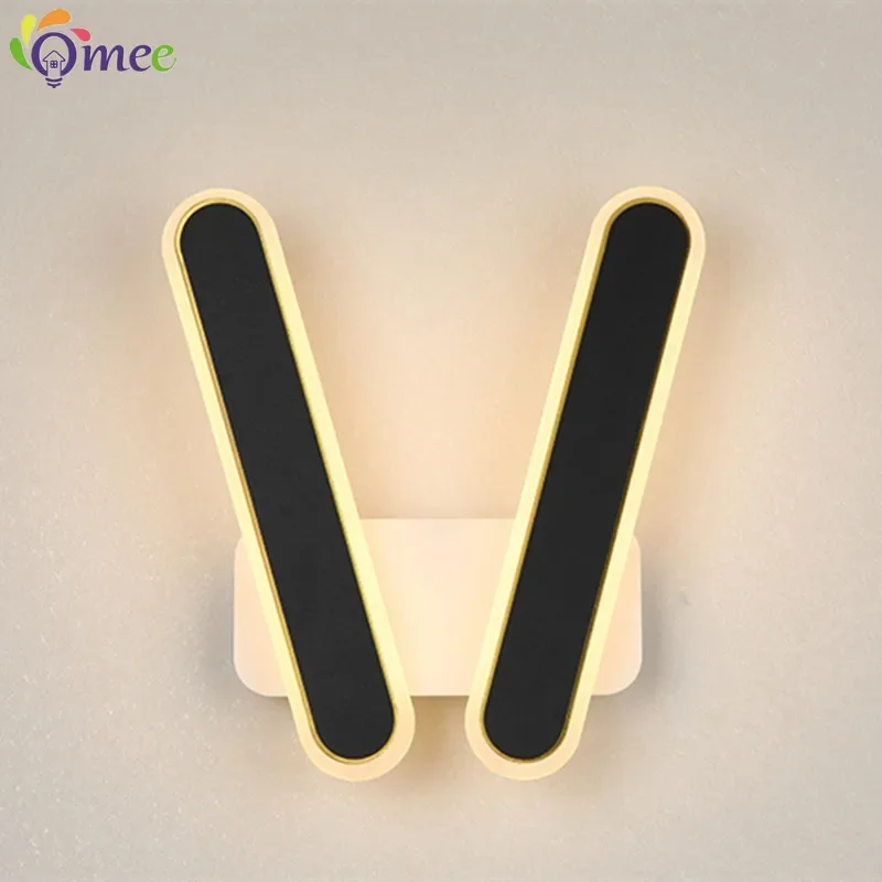

Modern Minimalist LED Wall Light Black White Interior Decoration Lamps Wall Lamp Living Room Up Down Light Indoor for Bed Room