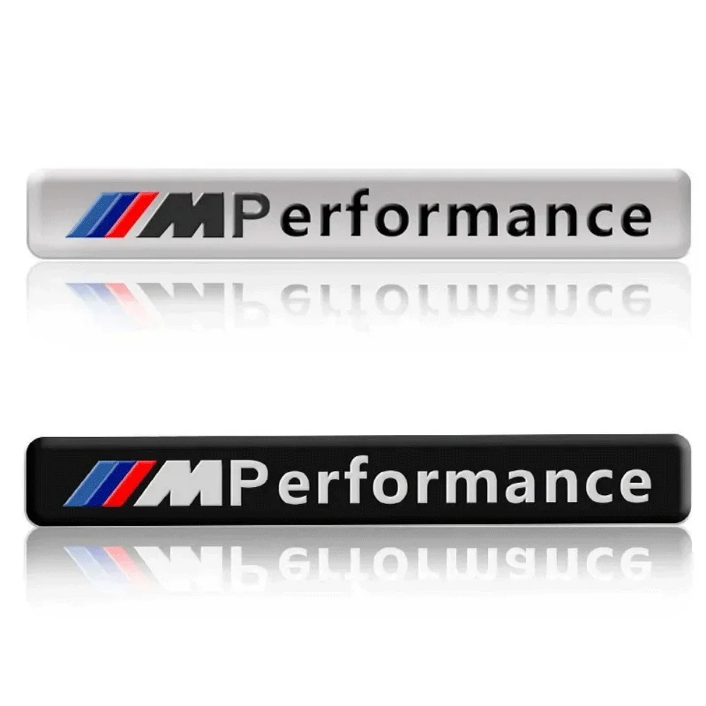 Premium M Color Striped Emblem Stickers, Durable Metal Aluminum Decals for Car Motorcycle Exterior Interior Tuning & Styling