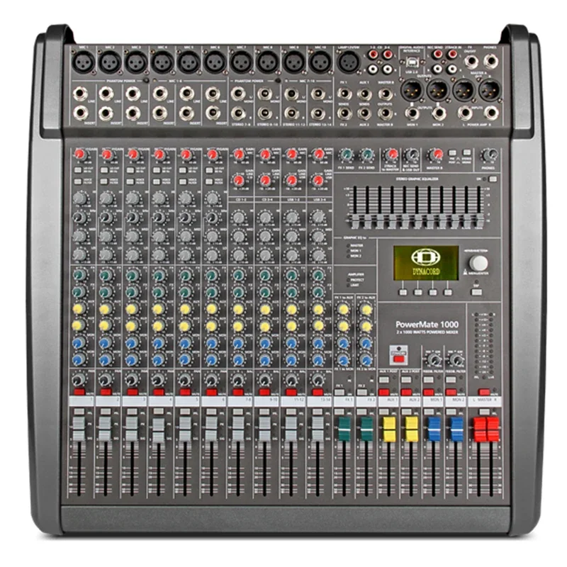 PM1000-3 Professional Audio Mixing Console 99 DSP With Power Amplifier Power Mixer For Stage Controller Stereo Mixer