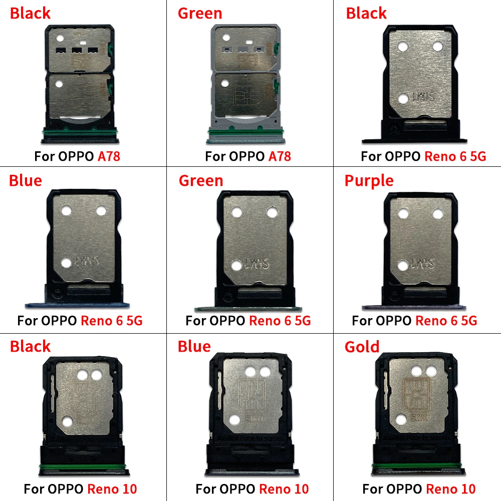 10Pcs,SIM Card Tray chip slot drawer Holder Adapter Accessories