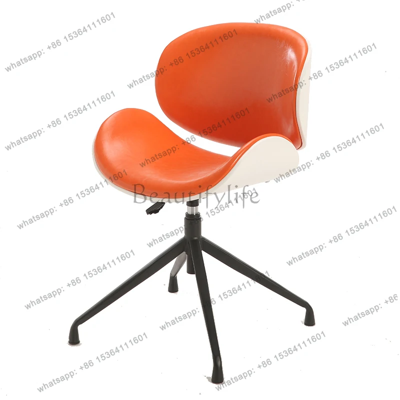 Moderner Gaming-Bürostuhl in Beige mit Rollen, Ergonomischer Hochstuhl für Wohnzimmer und Büro, Silla De Escritorio Möbel