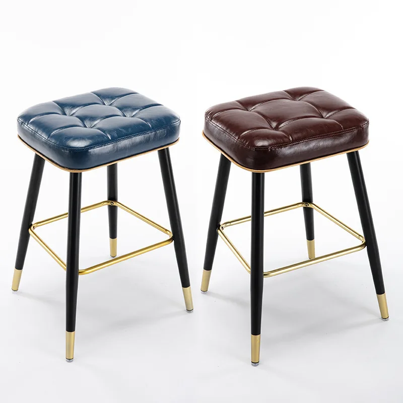 Nordic light luxury bar stool, minimalist modern home dining island chair, milk tea shop cashier high stool, bar chair