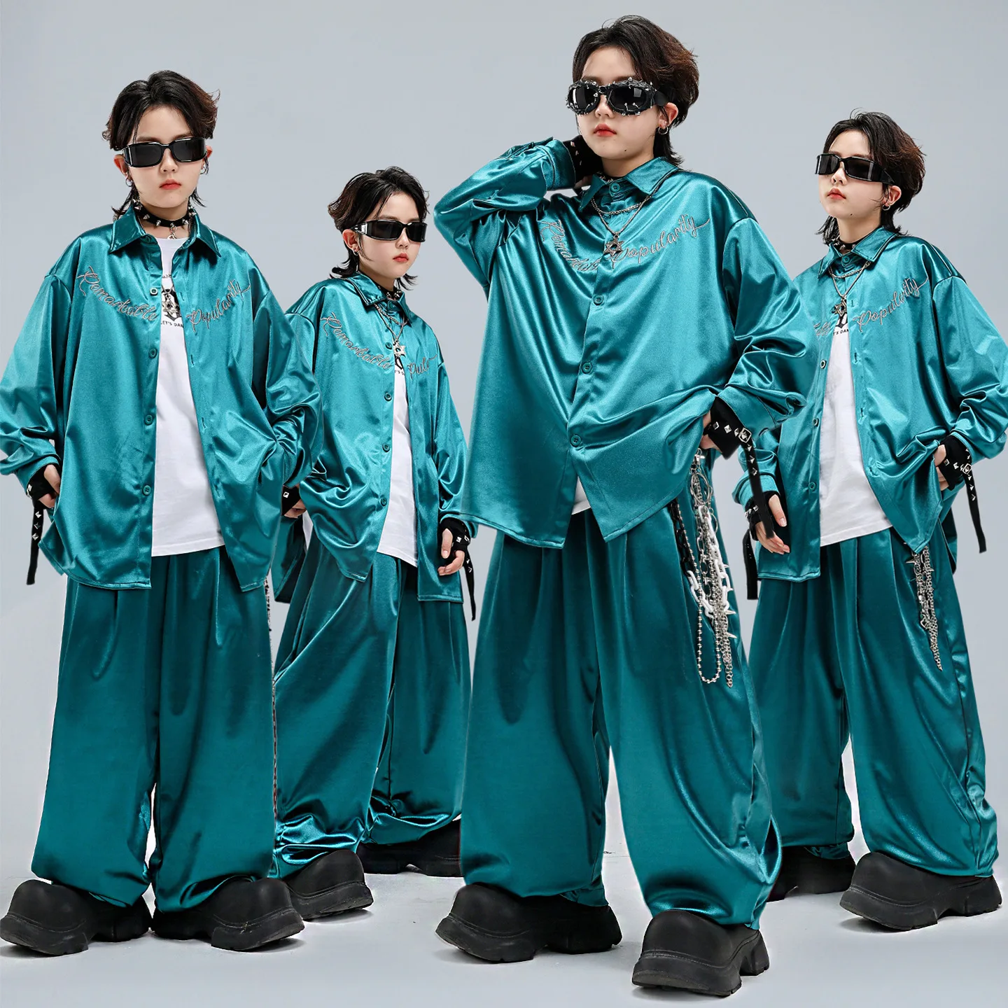 

Одежда в стиле хип-хоп для мальчиков, танцевальная одежда с эффектом потертости, костюмы для выступлений K-pop и джаза для девочек, детские комплекты одежды, уличная одежда для детей, танцевальная одежда