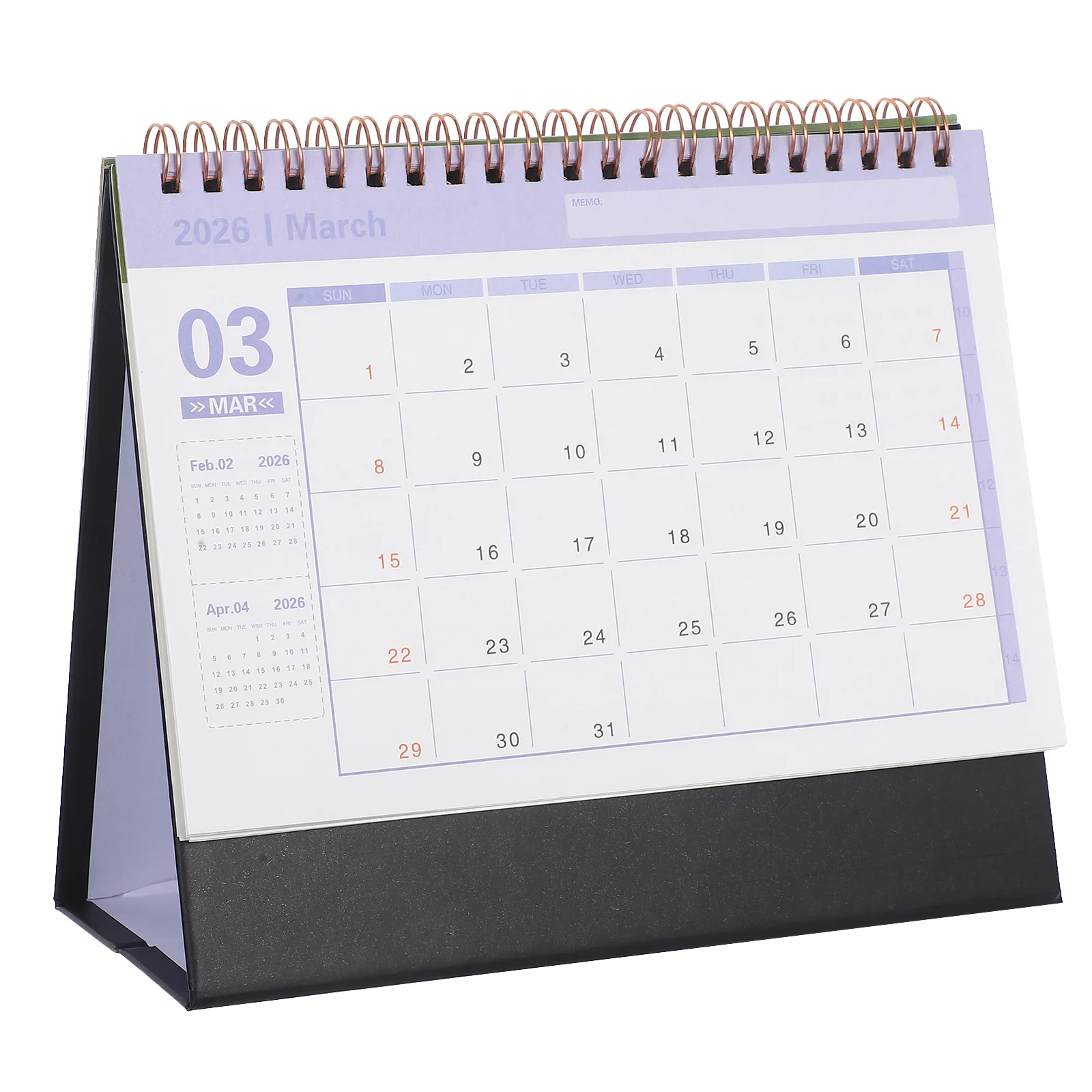 

2026 Desk Calendar 18 Monthly Small Notepad Paper Dragon Year 2025-2026 Standing Flip Office