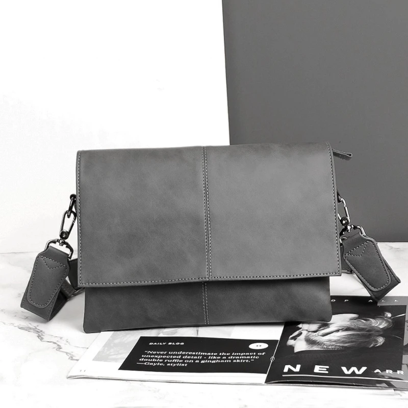 Men Sling Messenger Bag Casual Men's Travel Bag PU Leather Clutch Crossbody Bags Male Small Designer Shoulder Handbag NEW