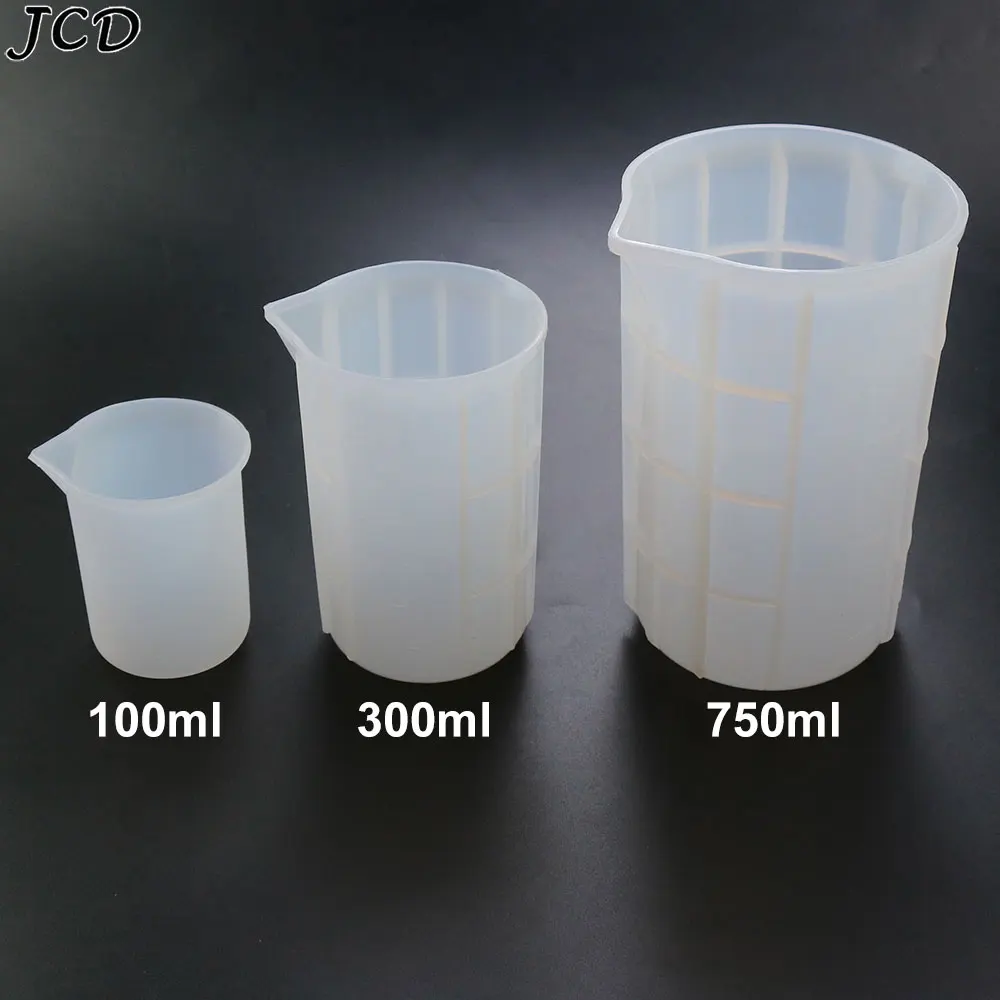 JCD 100ML/300ML/750ML Silicone Measuring Cup With Scale Food-Grade Cake Make Separating Cups DIY Candle Epoxy Resin Mixed Tools