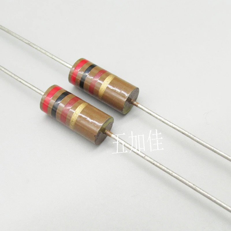 Carbon Film Frequency Divider Audio Fever Resistor, RM2 2W 200R 5% 8x18 Thick Copper Foot, Original Japão, 50Pcs