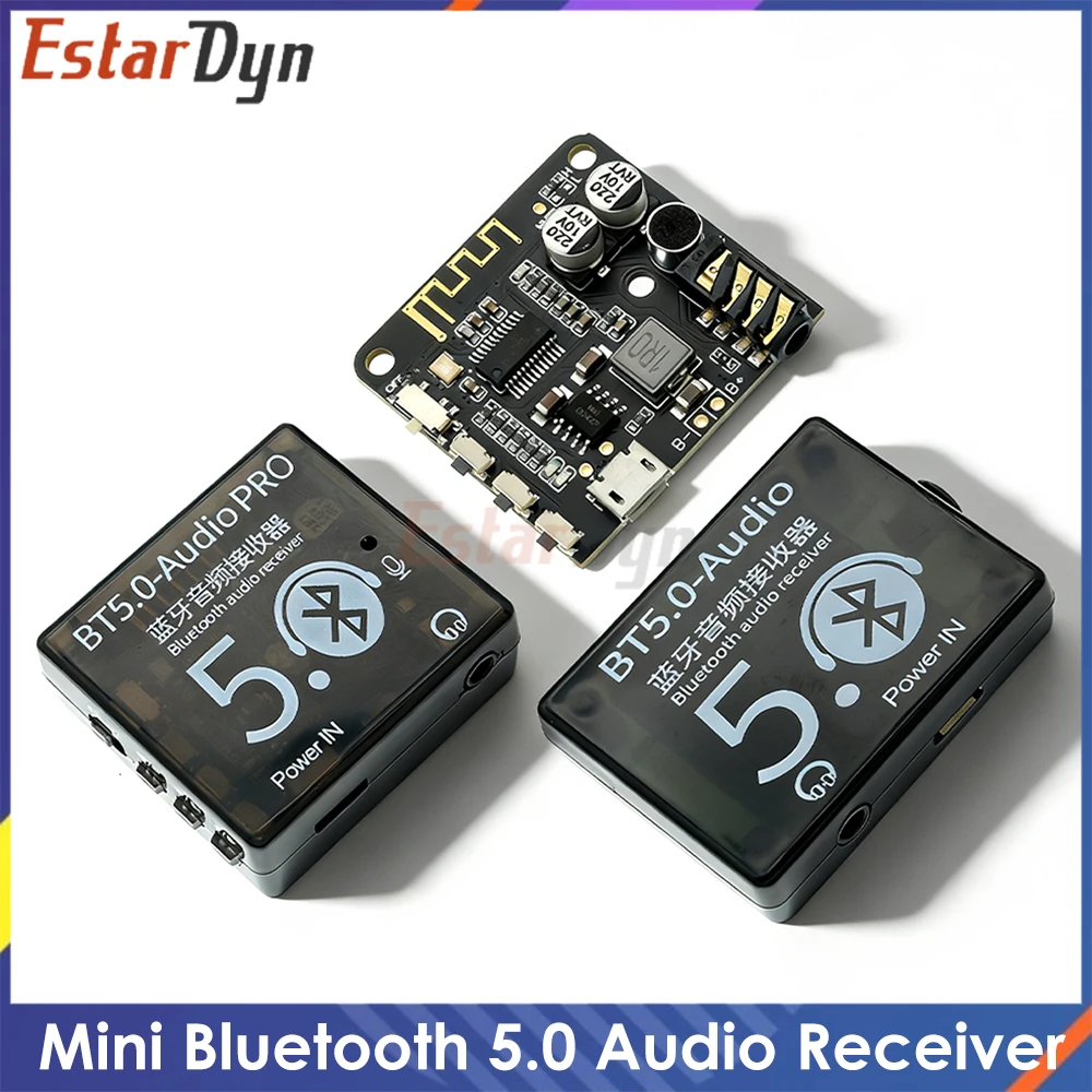 Mini Bluetooth 5.0 Decoder Board Audio Receiver BT5.0 PRO MP3 Lossless Player Wireless Stereo Music Amplifier Module With Case