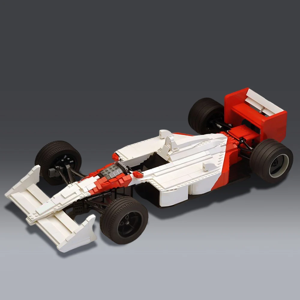 MOC Formula One Car MP4-4 F1 Super Racing Car Buiding Blocks 1:8 Scale F1 Race Car Model Bricks Toys Kids Gift Set Assemble Toys