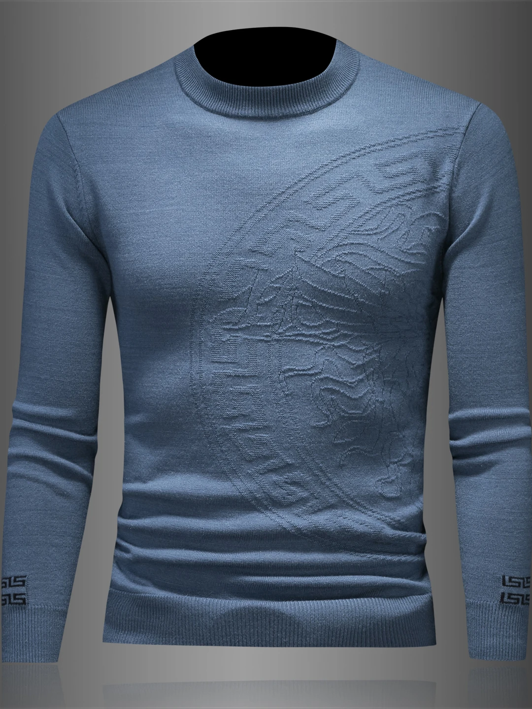 

Men's Knitted Wool Sweater round Ne Embroidered Long Sve Thiened Luxury Autumn Winter New Sle Faion Brand Base Lay...