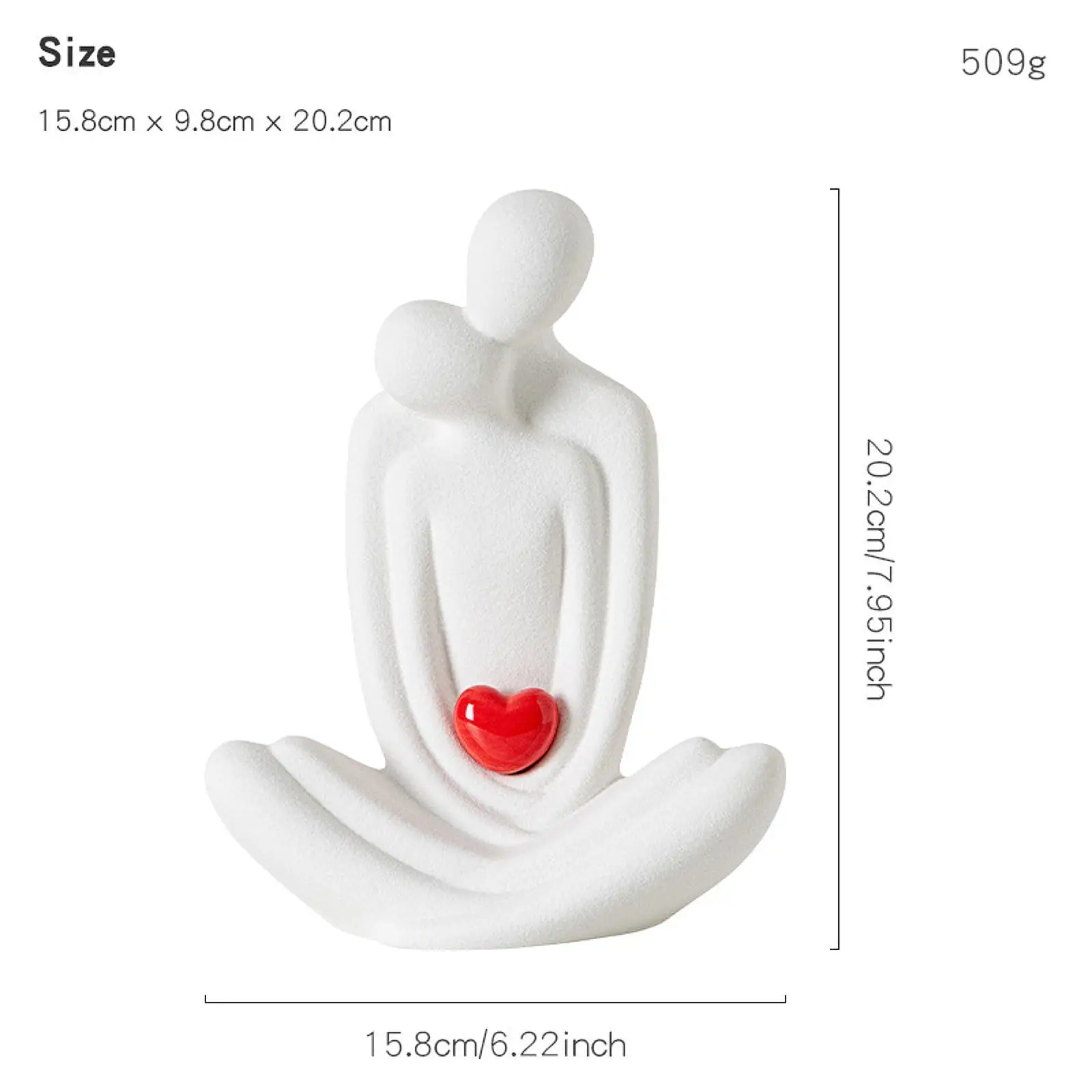 Abstract Embrace Statue Modern Couple Figurine Ceramic Decorative Object for Luxury Home Decor Ornaments