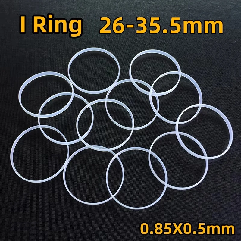 0.85mm Height I Ring Watch Crystal Gasket 26mm to 35.5mm Inner Diameter for Waterproof 0.9mm to 1.2mm Thick Watch Glass YZC017