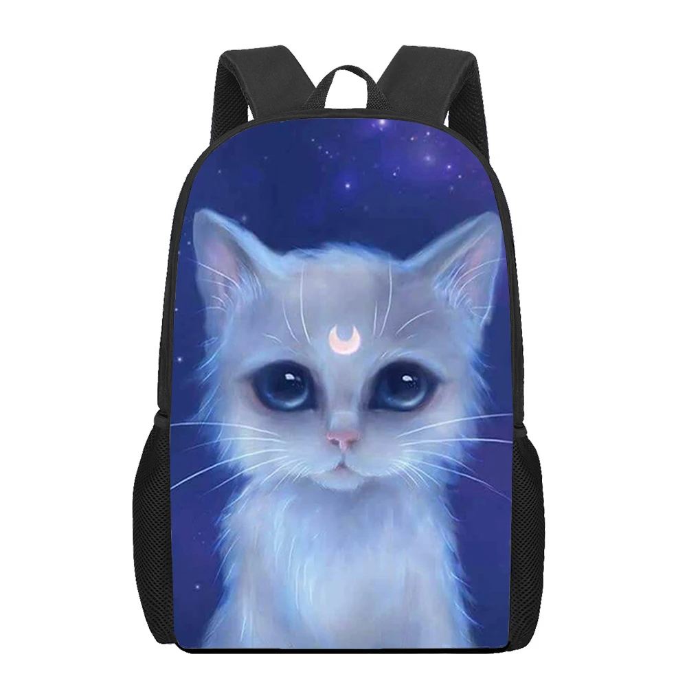 Bonito animal de estimação gato sacos de escola para meninos meninas impressão 3d mochilas escolares crianças saco do jardim de infância mochila dos homens criança bookbag