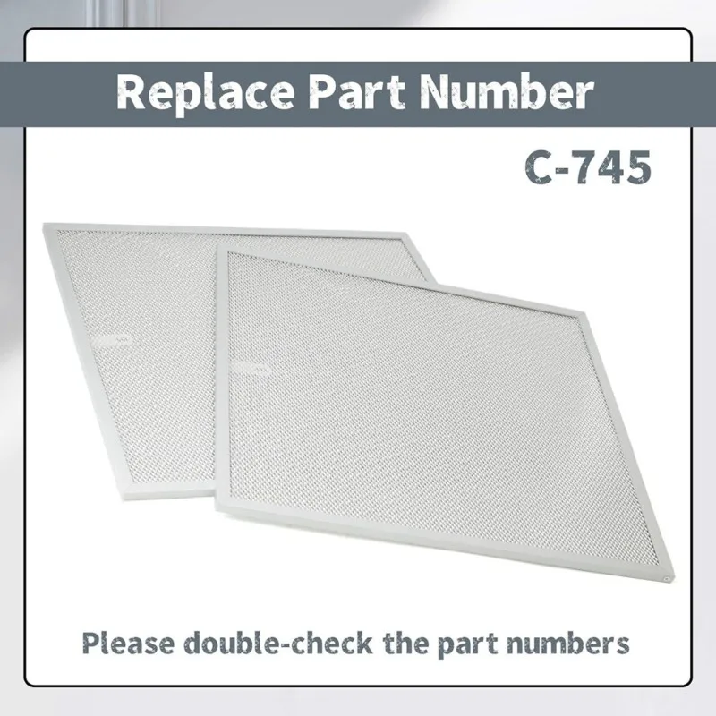 2PCS Aluminum Grease Range Hood Filters For Imperial Cal C-745 14.81 X 16.25 X 0.38 In Easy Disassembly & Washing