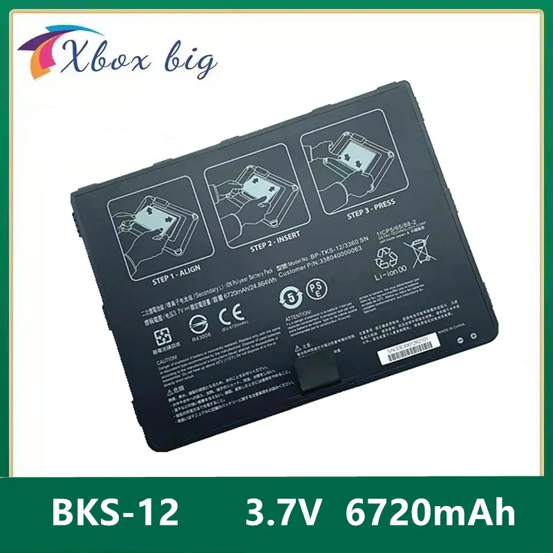 

3.7V 24.86Wh 6720mAh Model BP-TKS-12/3360 Battery For Getac Tablet notebook