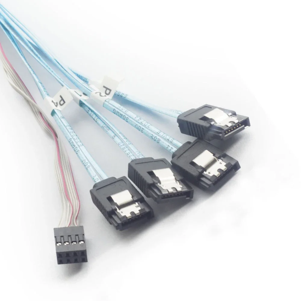 

Надежный соединительный кабель MINI SAS SFF — 8087–4 портов SATA для сервера