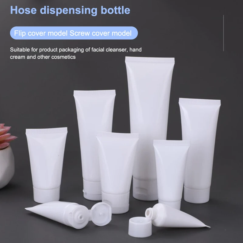 10 Stück weiße, nachfüllbare Lotion-Quetschtuben mit Klappdeckel, auslaufsicher, für Reisen, Handcreme, Hautpflege, Lotion, DIY, 15/20/30/50/100 ml