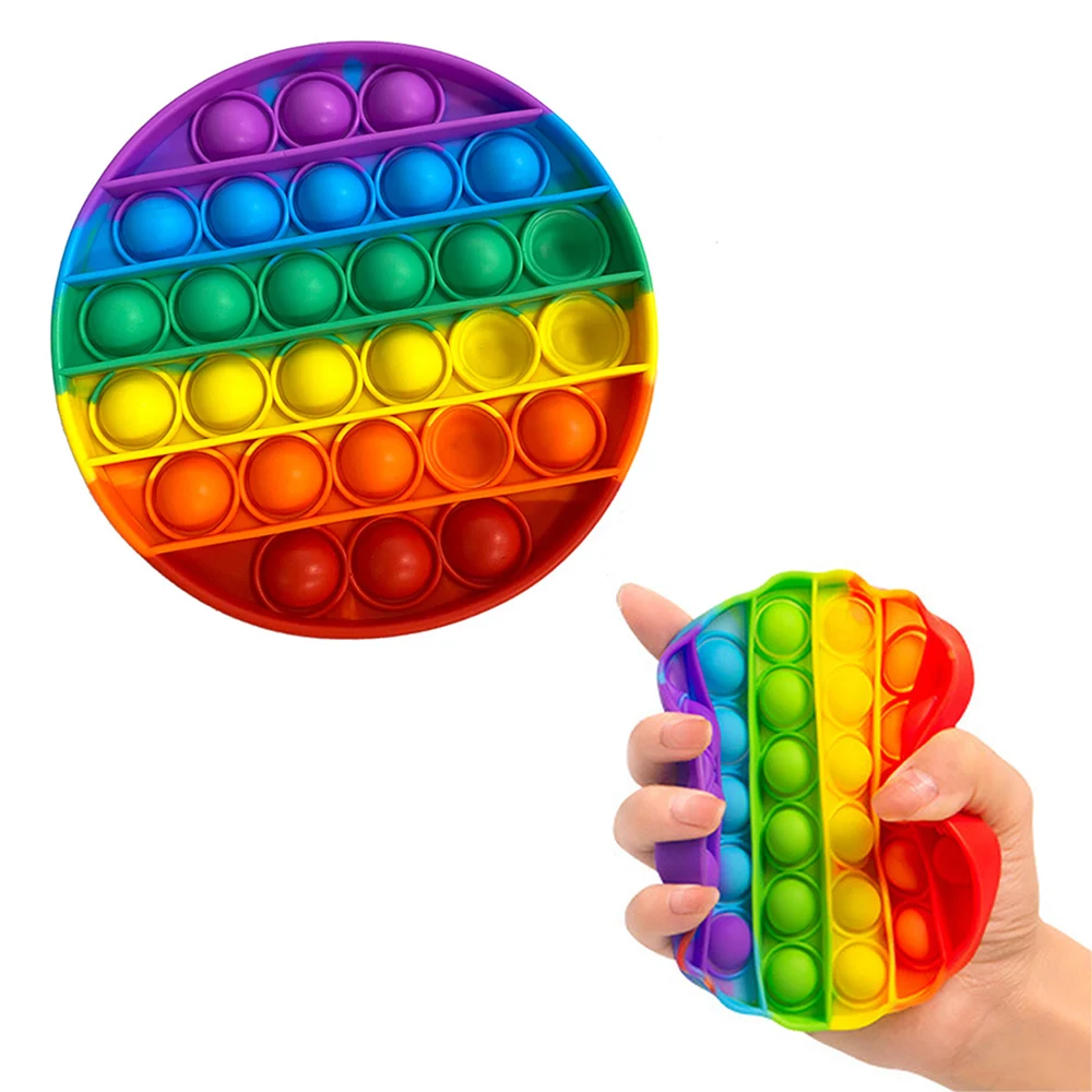 Silicone world Stress Relief Toys Rainbow Push Bubble Antistress Toys Sensory Squeeze Toy Anti-stress Toys Adults Kids Relax Toy