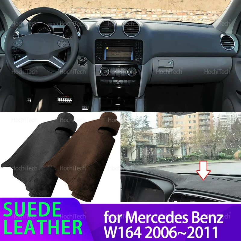 ML350 ML250 AMG Dashmat Dashboard Abdeckung Wildleder Dash Mat Pad Sonnenschirm Zubehör für Mercedes Benz M Klasse W164 2006 ~ 2011