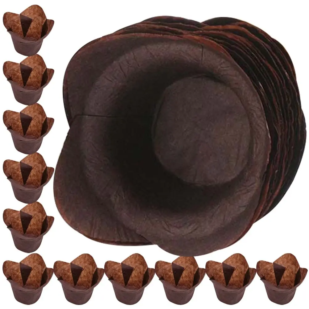 

100 Pcs Middle Sized Baking Cups Greaseproof Disposable Liners Lotus Cupcake Holders Anti Oil Paper Muffin Containers