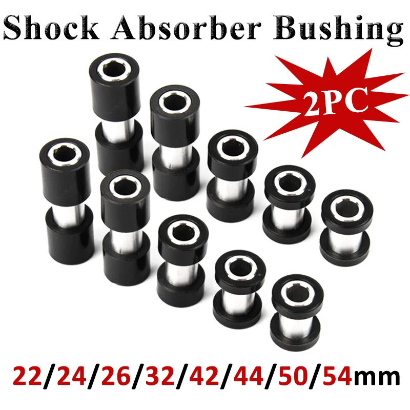 2pc Bicycle Shock Absorber Bushing Road Mountain Bike Shock Absorber Bushing 22mm 24mm 26mm 32mm 42mm 44mm 50mm 54mm Bushing