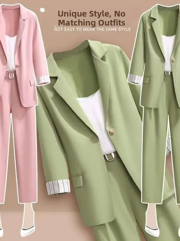 Conjunto de Traje Profesional para Mujer Talla Grande, Nuevo Estilo 2025, Moda Otoñal, Estilizador, Moderno, Tres Piezas, Ver...