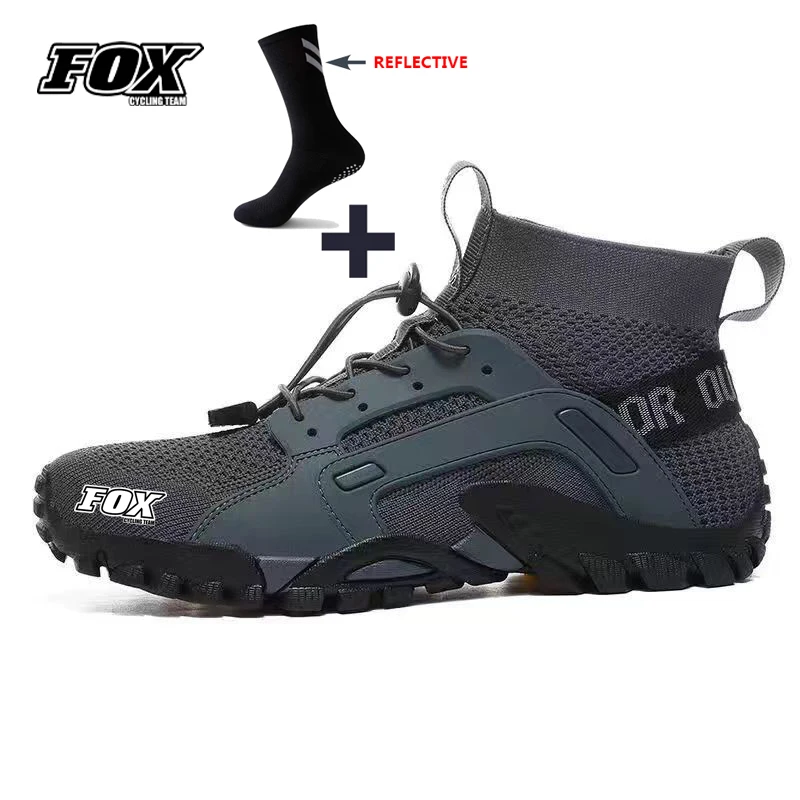 Fox Cycling Team Men Bike Shoes Bicycle Motocross Waterproof Breathable Footwear Mtb Antiskid Sneakers Zapatillas De Hombre Sock