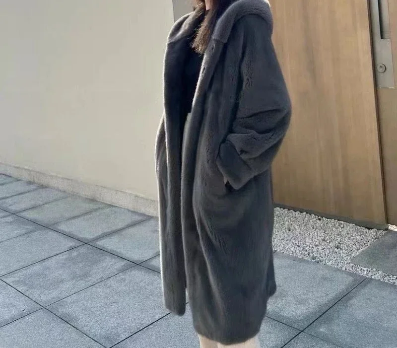 2025 Extended Thick Coat Women's Fury Coat New Style