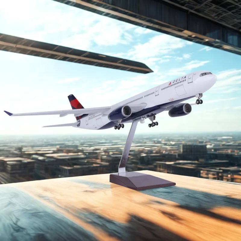 

Model Planes 47cm 1:135 Scale Plane A330 Air Delta Airlines Airway With Light &Wheels Diecast Toy Aircraft Collected By Aviation