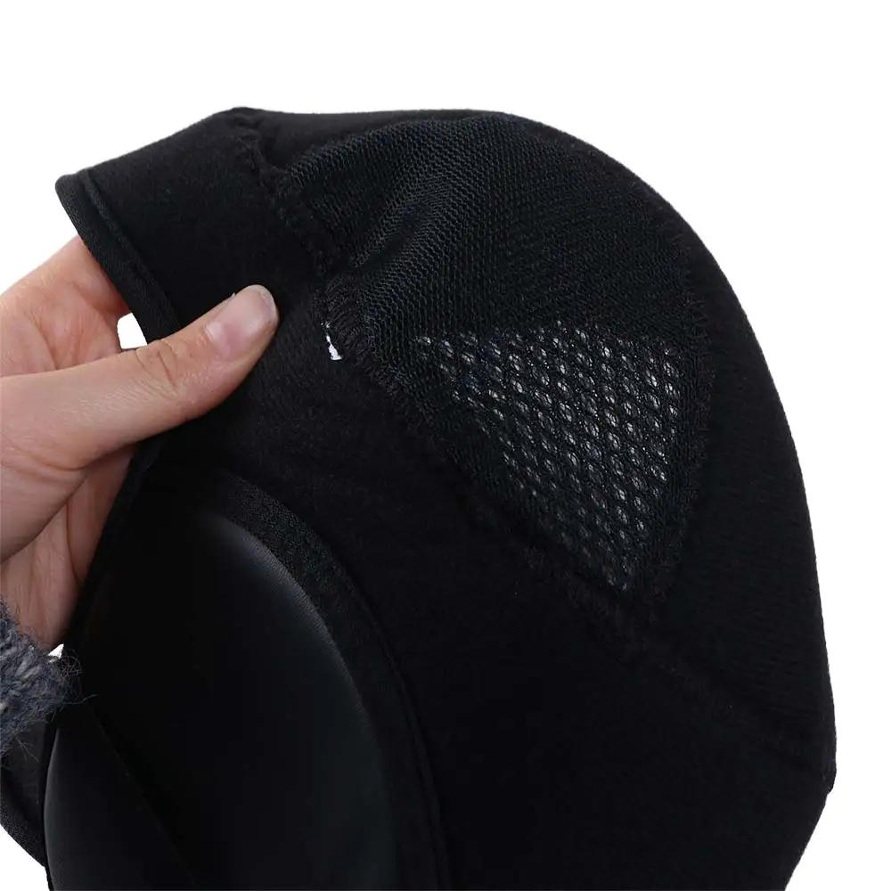 Windproof Electric Motorcycle Helmet Liner Comfortable Thickened Ear Protection Head Cover Black Soft Warm Beanie