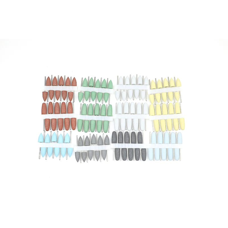 10pcs/set Dental Silicone Rubber Polishers Burs Teeth Polishing 2.35mm Dental Materials