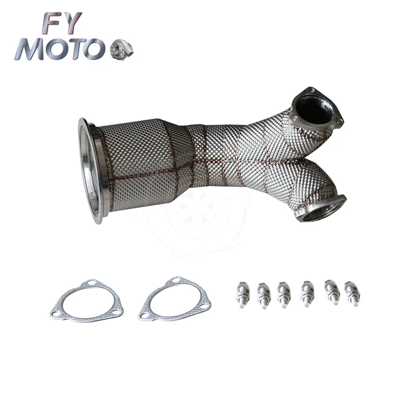 Downpipe for Audi SQ5 B9 3.0 TFSI V6 TURBO 17-18 with Heat Shield