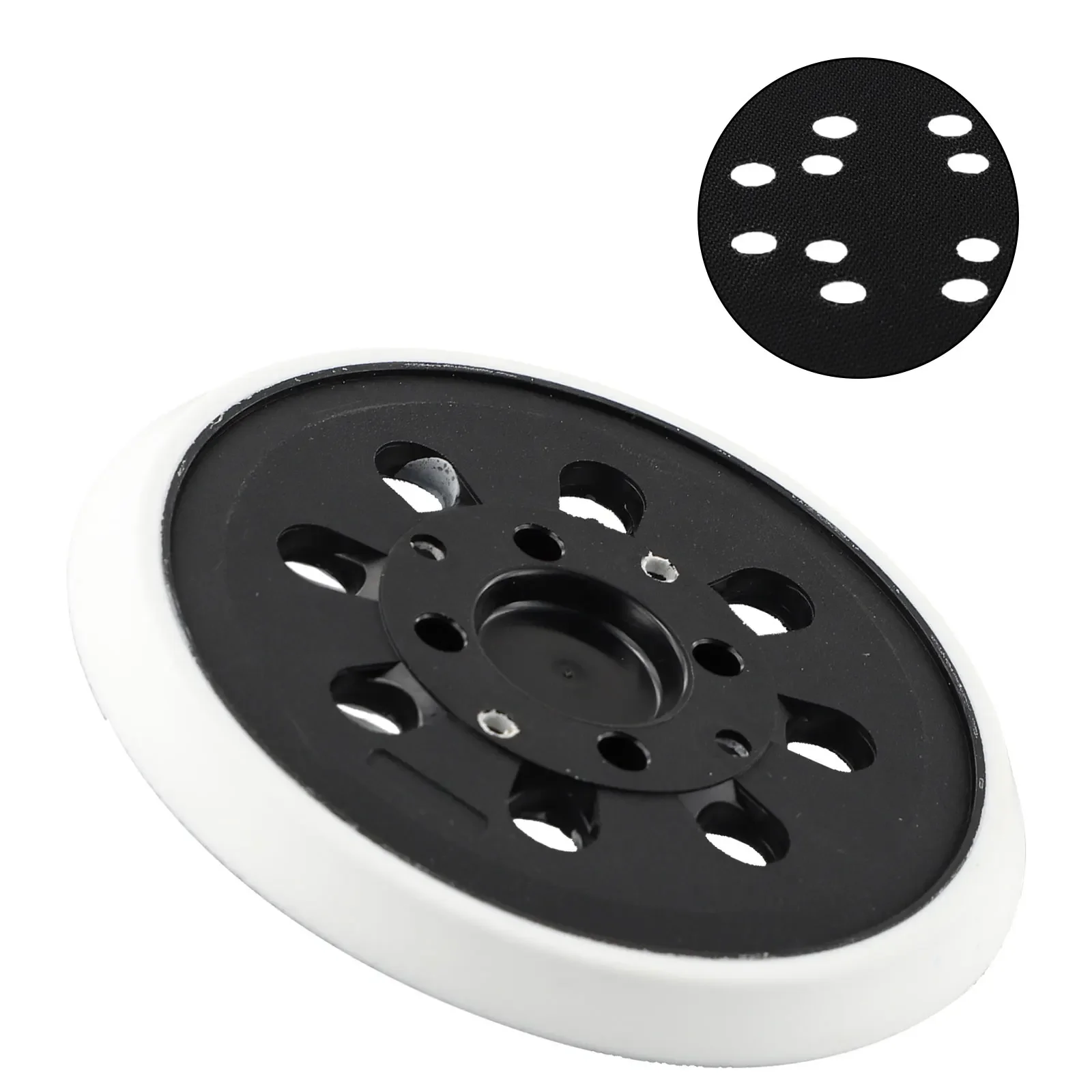 

Brand New Backing Pad Accessories Black For Bosch Hook And Loop Practical Sanding Pad 5 Inch/125mm Plastic + PU