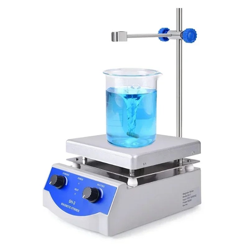 110V/220v 50/60 Hz SH-2 Magnetic Hotplate Stirring Machine 500ML Stirring Health Laboratory Adjustable Continuously 0-1600r/min