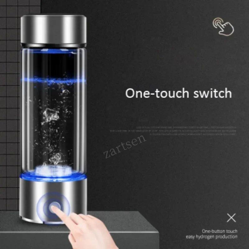 Generador de agua de hidrógeno, botella ionizadora de agua recargable por USB, ORP súper antioxidante, taza de agua rica en hidrógeno