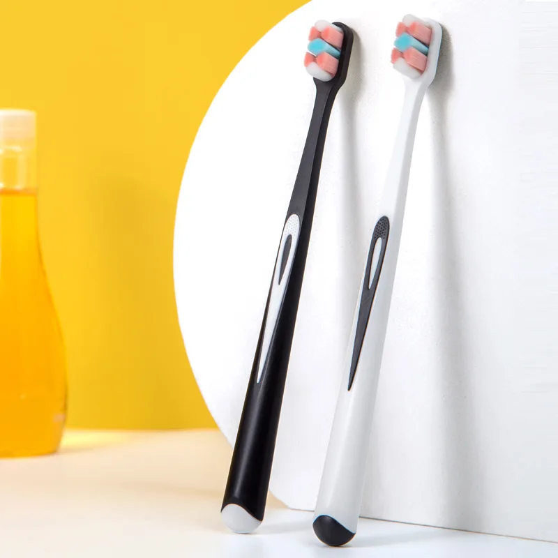 1PCS Upgraded Fancy Ten Thousand Root Toothbrush Three Color Adult Portable Soft Toothbrush Box Oral Hygiene Cleaning Tool