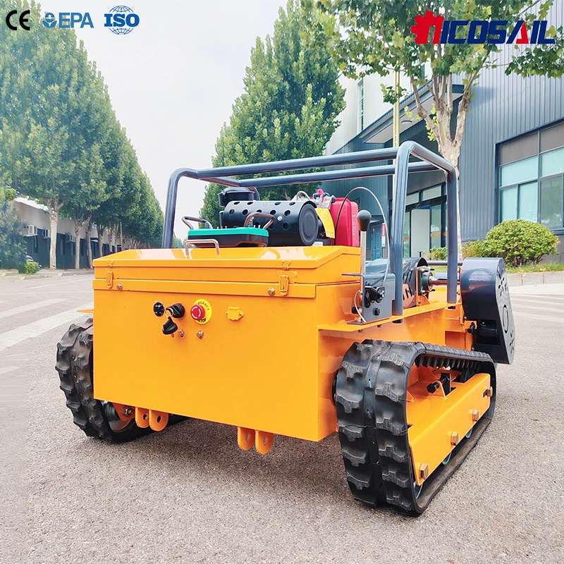 Remote Control Tracked Flail Mower OEM Customizable for 45° Slopes, Orchard Maintenance and Brush Clearing