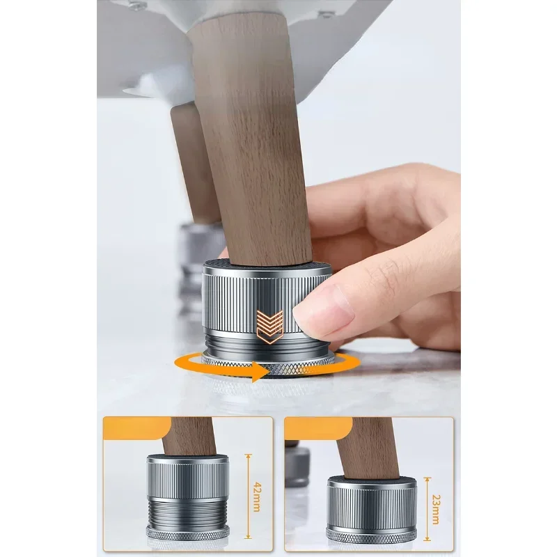 2Pcs Adjustable Multi-function Anti-vibration Legs  Furniture Legs AccessoriesBed Risers Aluminum Alloy Heavy Duty Protectors