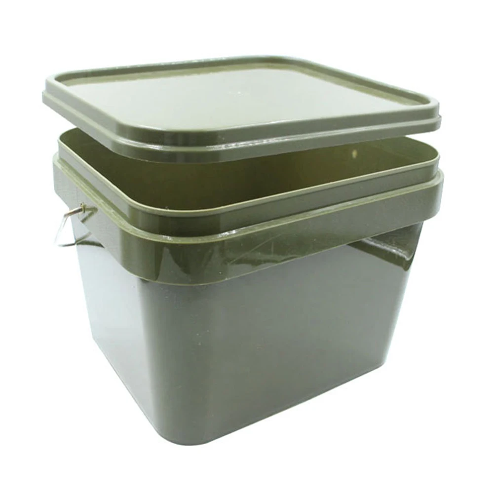 

Коробка для снастей, ведро для ловли карпа, ведро для рыбалки на открытом воздухе, зеленое ведро для приманки, полипропилен, пластик, емкость 5 л для любителей рыбалки