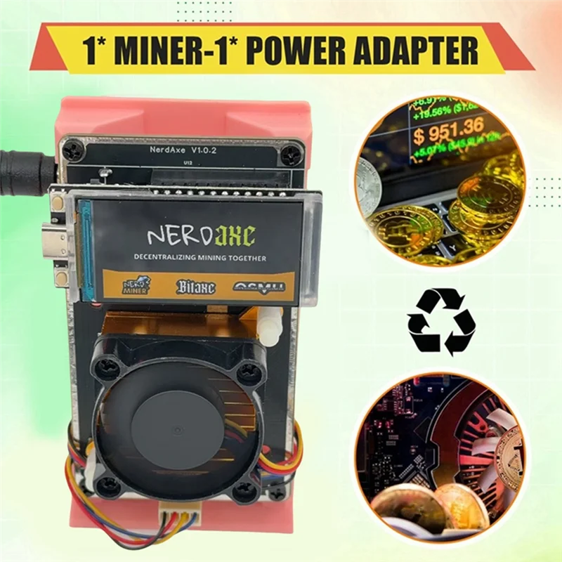 Nerdaxe BTC مينر 500Gh/S BM1366 ASIC رقاقة Nerdminer سولو اليانصيب مينر Bitaxe اليانصيب مينر ثلاثية الأبعاد قوس مطبوع الاتحاد الافريقي التوصيل