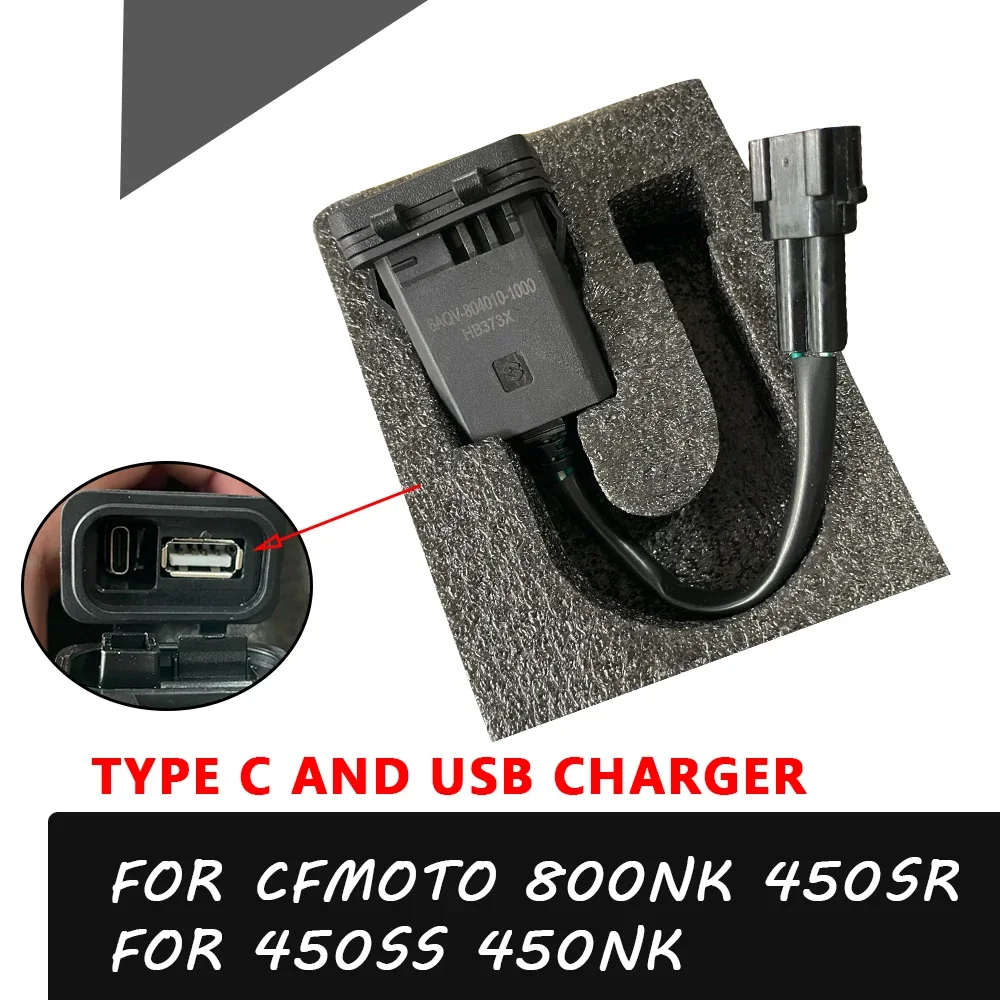 FOR CFMOTO 450SS 450SR 450NK 800NK 800 NK 450 SS SR Motorcycle Accessories Pulse Connector USB Charger Power Socket Waterproof