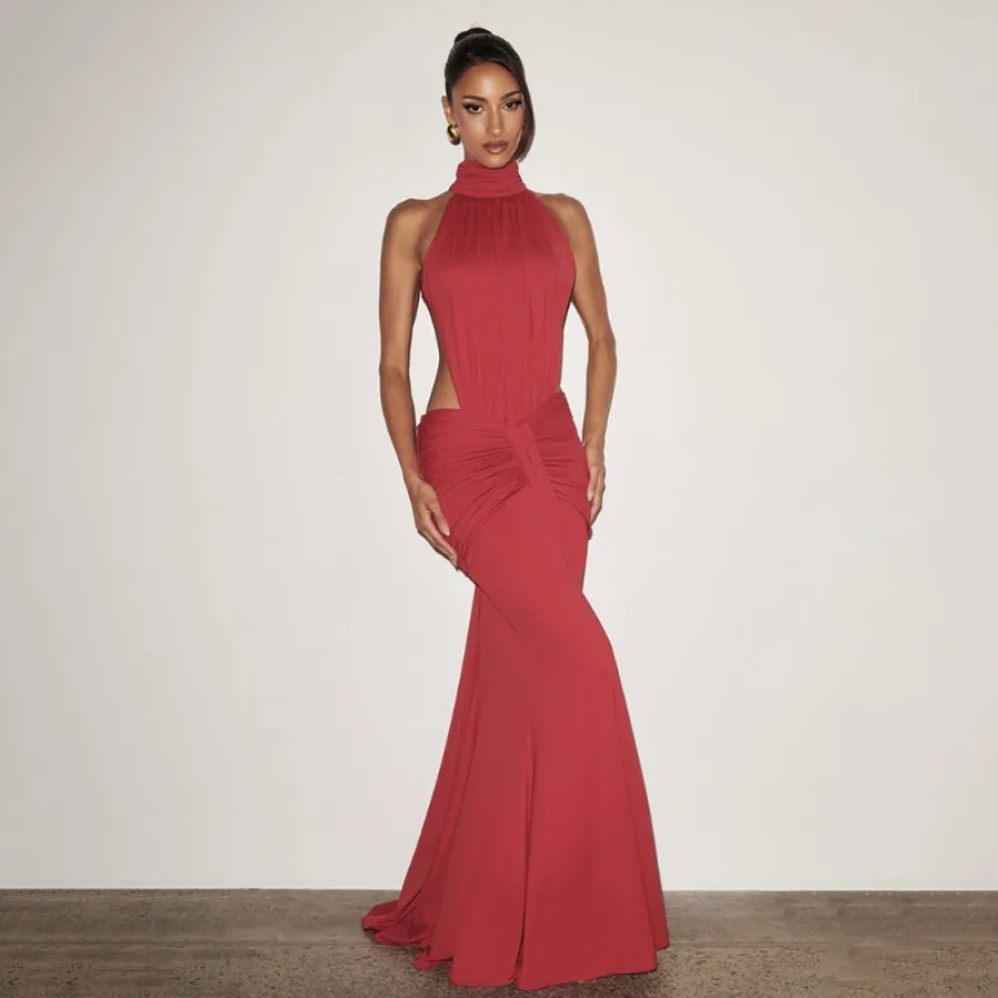 

【Новый стиль】2026 - женское элегантное вечернее платье для торжеств, длинное платье в европейском и американском стиле, модное.