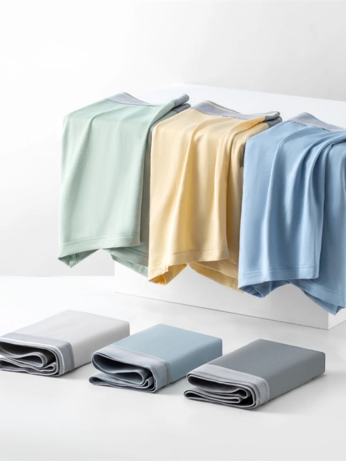 

Мужские дышащие антибактериальные трусы-боксеры с четырьмя углами и плоским углом, удобные молодежные летние трусы со средней талией