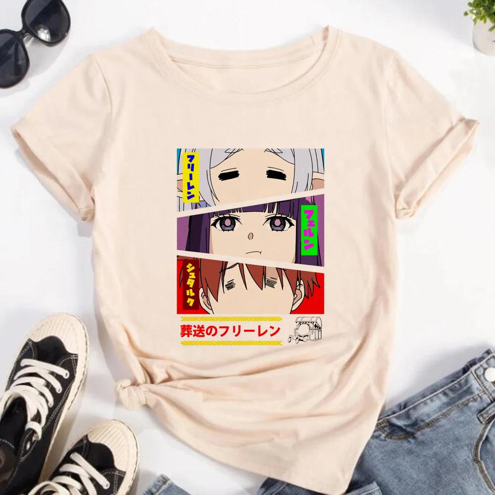 Frieren Tee women funny tshirt girl Japanese clothes